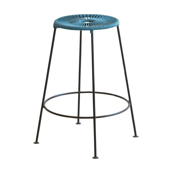 Modrá barová stolička OK Design Acapulco, výška 66 cm