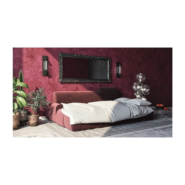 Tumeroosa sametne diivan Devichy nurgas diivanvoodi , vasakpoolne nurgas Tous - devichy-image-3