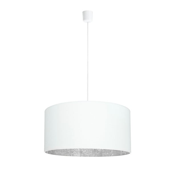Bílé stropní svítidlo s detailem ve stříbrné barvě Sotto Luce Mika, Ø 50 cm