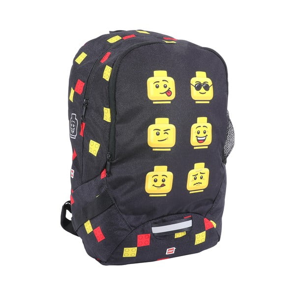 Černý školní batoh LEGO® Faces