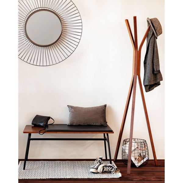 Pruun riputuskonks pähklipuust kaunistusega Benzara - Kave Home-image-1