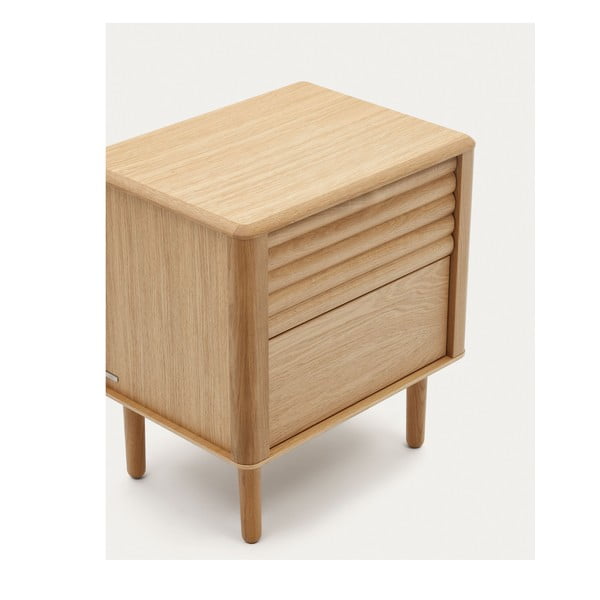 Öökapp pähklipuu dekooriga Lenon - Kave Home-image-4