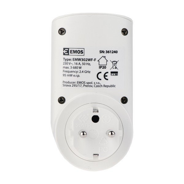 Wi-Fi pistikupesa koos taimeriga - EMOS-image-1