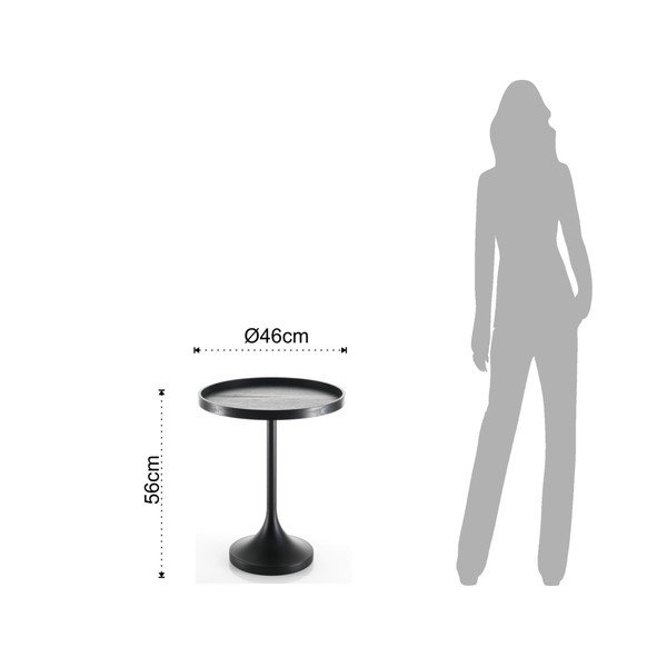 Černý odkládací stolek Tomasucci Ambrogio, ⌀ 46 cm-image-1