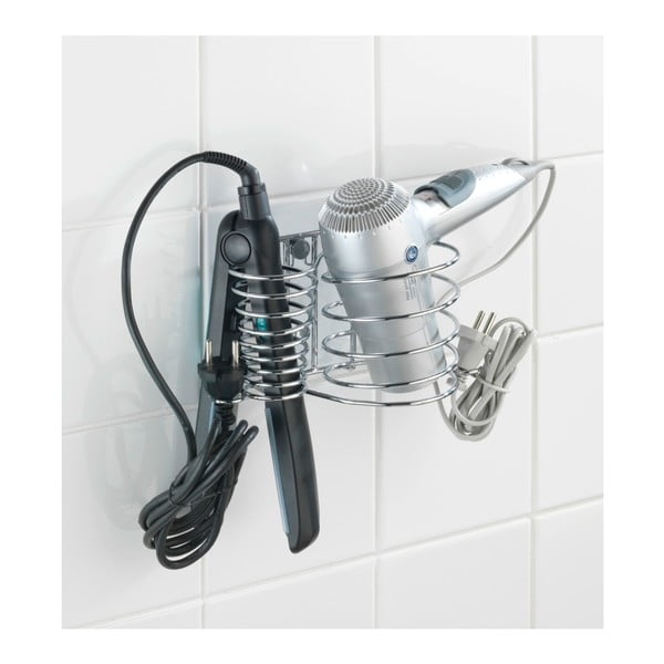 Hõbedane teras fööni ja sirgendaja hoidik seinalekinnituv Milano – Wenko-image-1