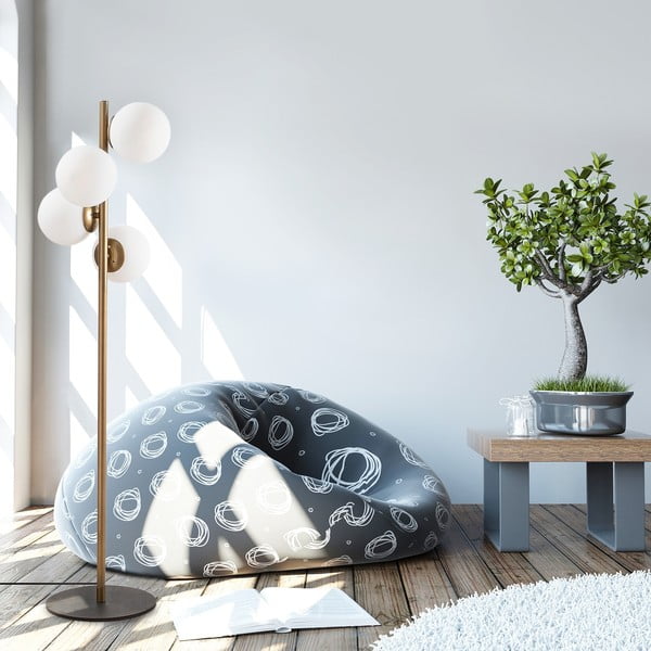 Must-kuldne klaasist põrandavalgusti (kõrgus 130 cm) Faze - Opviq lights-image-1