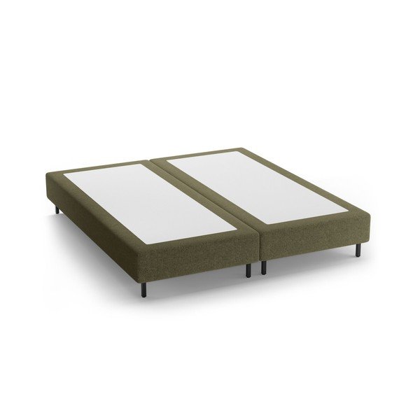 Roheline polsterdatud kaheinimesevoodi ilma peatsita 160x200 cm Whale - Micadoni