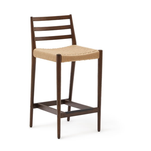 Pruun tammepuidust baaritool (istme kõrgus 70 cm) Analy - Kave Home