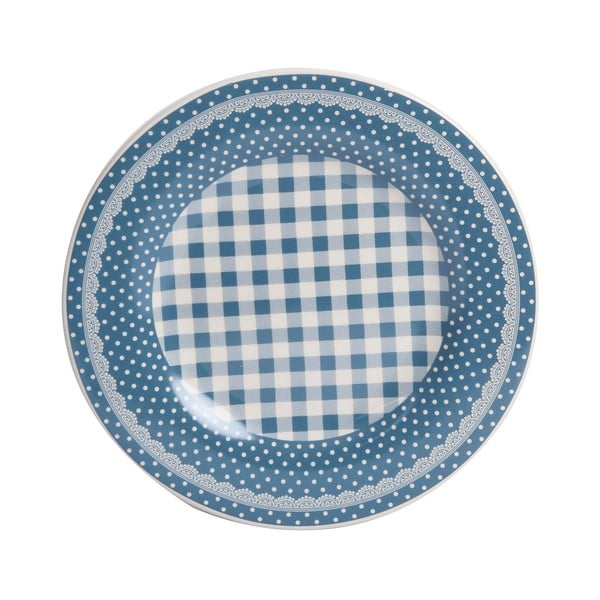Dezertní talíř Blue Dots&Checks, 20.5 cm
