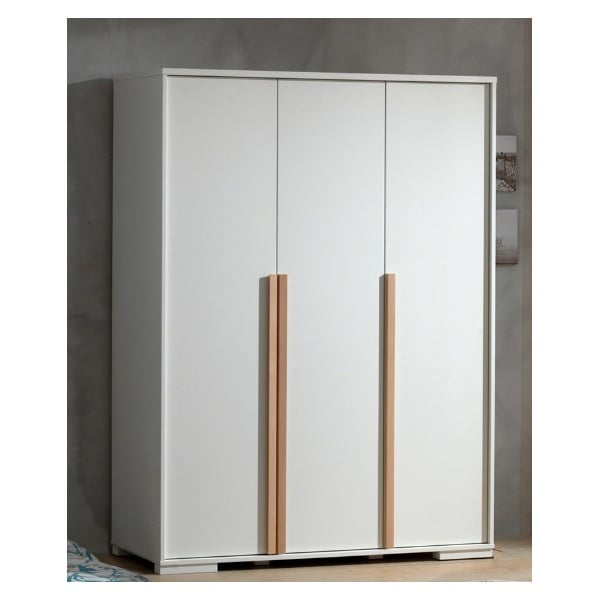 Valge laste riidekapp 146x195 cm London - Vipack-image-1