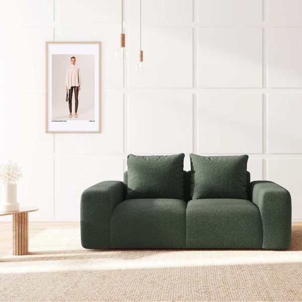 Roheline bukleekangast diivan 212 cm Monce - Rodier-image-1