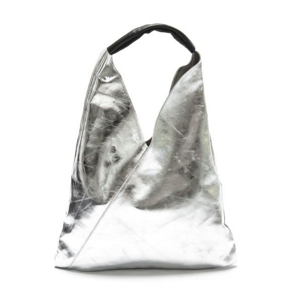 Stříbrná kožená kabelka Isabella Rhea Tribulus