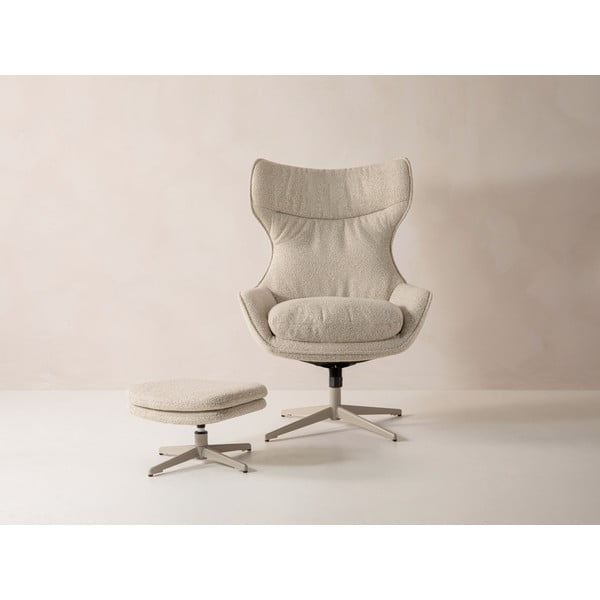 Beež bukleekangast pöörlev tool koos jalatoega Kenzi - Micadoni-image-2