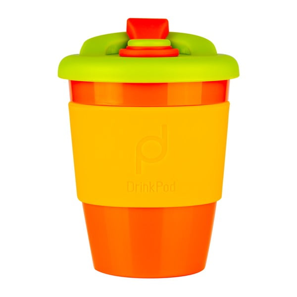 Oranžikas ja kollane reisikohvimokk Caffeine, 340 ml - Drink Pod