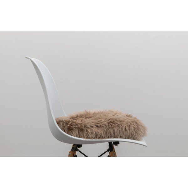 Ümmargune beež lambanahkne istmepadi, ⌀ 40 cm - Native Natural-image-2