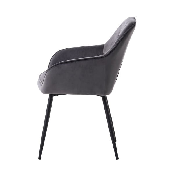 Hallid käetugedega sametist söögitoolid 2tk komplektis Nolan Square - Unique Furniture-image-2