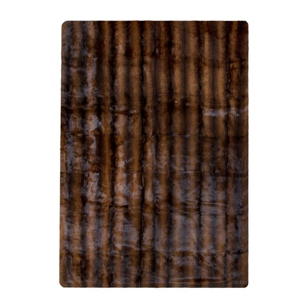 Hnědý koberec z králičí kůže Pipsa Blanket, 180 x 120 cm