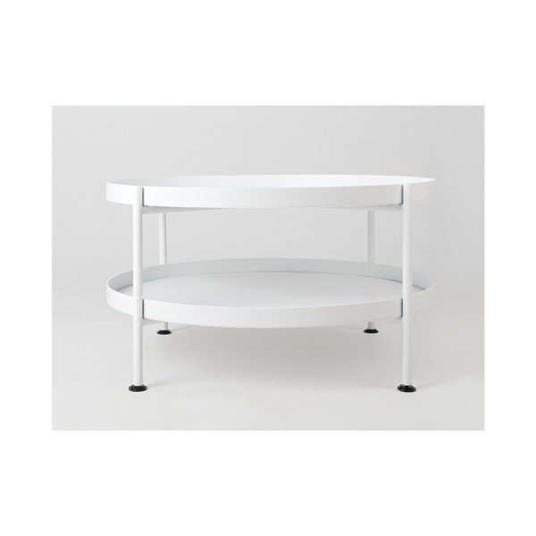 Bílý konferenční stolek Custom Form Hanna, ⌀ 80 cm-image-2