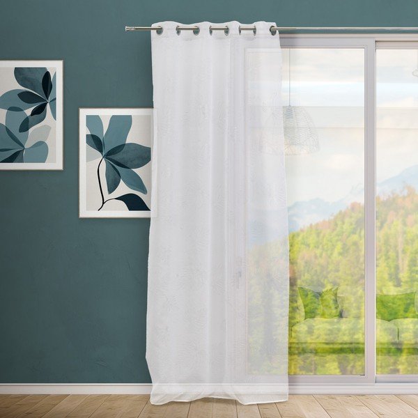 Valge-hõbedane kardin 140x260 cm Gledit - Casa Selección-image-1