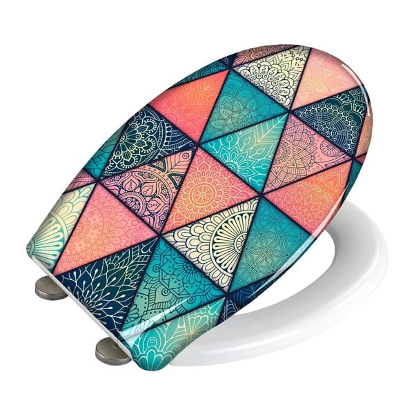 Lihtne sulgemisega WC-iste Easy , 44,5 x 37 cm Geometry - Wenko-image-1