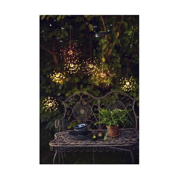 Välitingimustes kasutatav päikesepaneel LED-valgusti valgete LED-idega, kõrgus 100 cm Firework - Star Trading-image-1