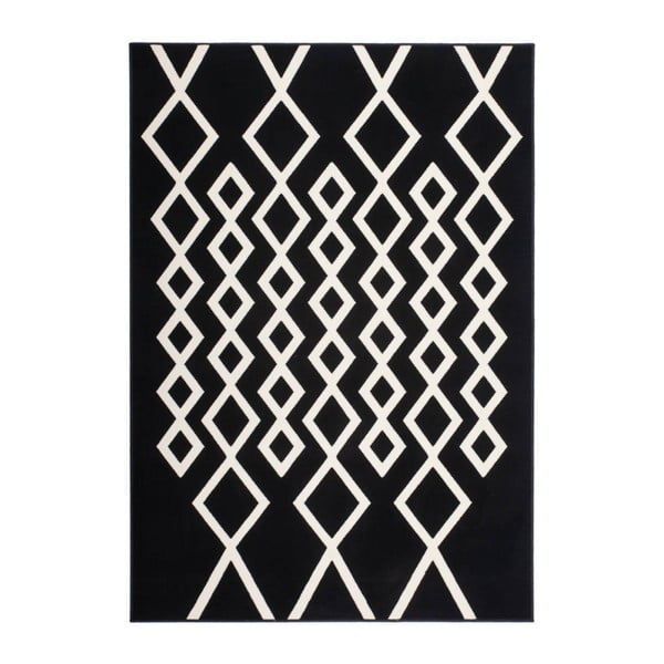 Černo-bílý koberec Kayoom Sentosa Peer, 80 x 150 cm
