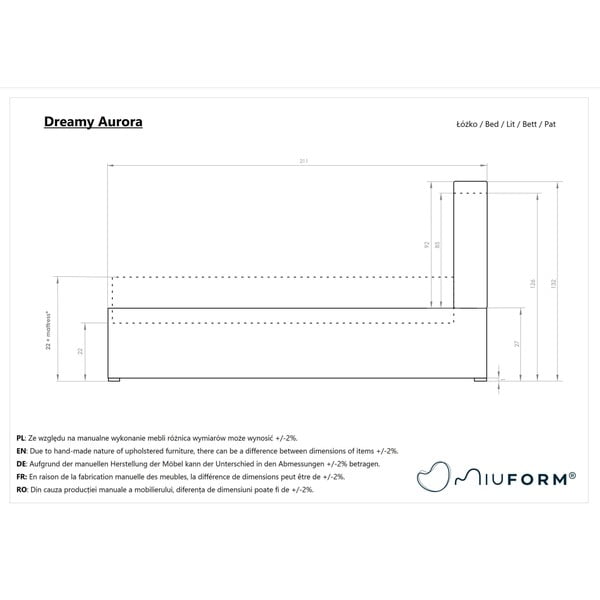 Beež polsterdatud üheinimesevoodi koos voodipõhja ja panipaigaga 90x200 cm Dreamy Aurora – Miuform-image-4