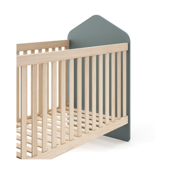 Hallikasroheline männispoonist võrevoodi 60x120 cm Estefania – Marckeric-image-4