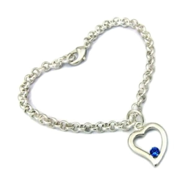 Náramek s modrými krystaly Swarovski Elements Crystals Heart