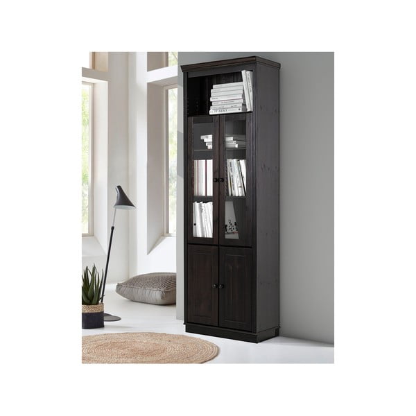 Pruun männipuidust vitriin 74x223 cm Anita - Støraa-image-2