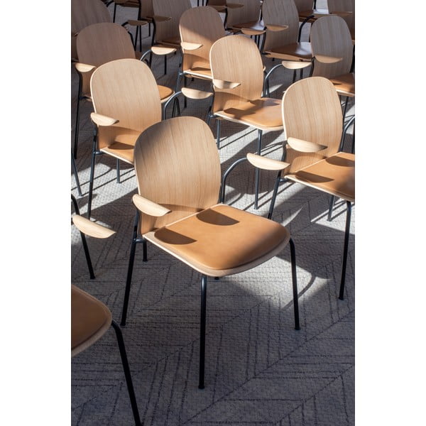 Konjakipruun pähklipuu dekooriga söögitool Book - Gazzda-image-2