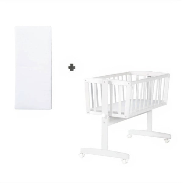 Valge ratastel häll 40x90 cm - Roba-image-4