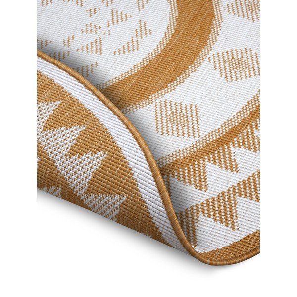Ookerkollane-valge ümmargune õuevaip ø 140 cm Jamaica - NORTHRUGS-image-2