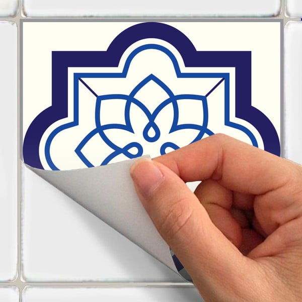 Komplekt 24 seinakleebist, kleebised Plaadid , 10 x 10 cm Eusebio - Ambiance-image-1