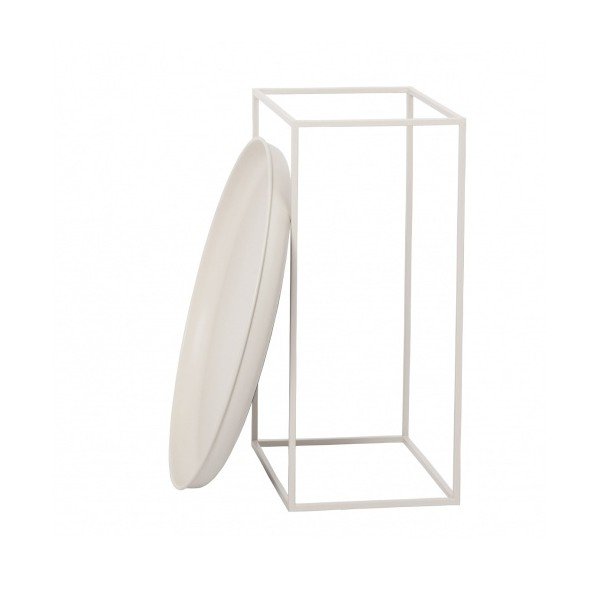 Bílý malý odkládací stolek NORR11 Duke -image-2