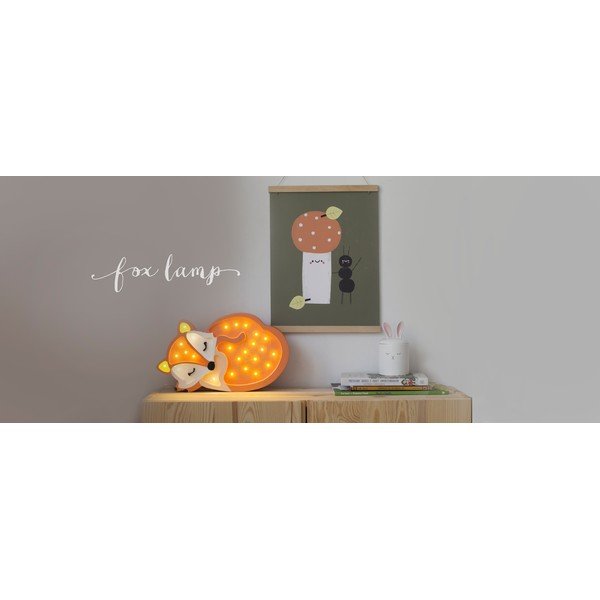 Oranž mändpuust laste laualamp Fox Wild – Little Lights-image-2