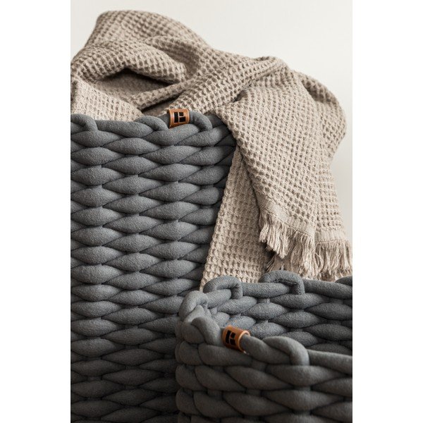 Riidest korv ø 40x40 cm Peach Skin Round XL - Bigso-image-3