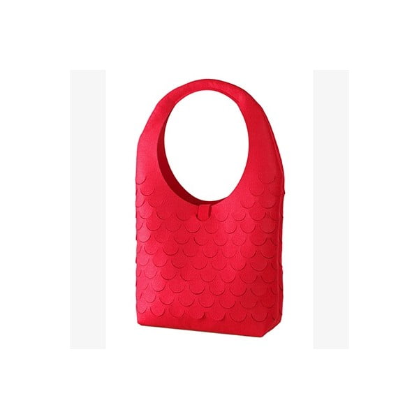 Plstěná kabelka, červená