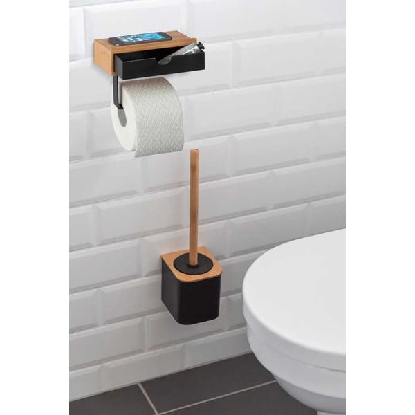 Must tualettpaberi hoidja bambusest voodriga Bambusa - Wenko-image-1