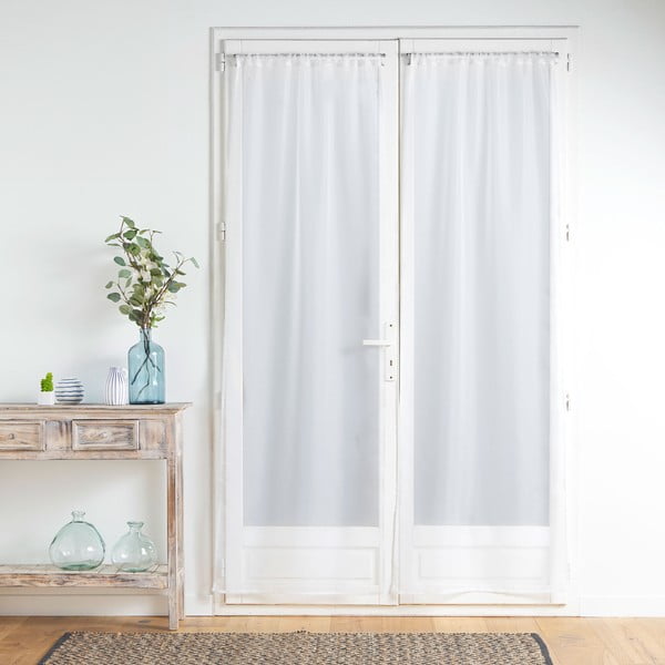 Valged mikrosatiinist kardinad, 2 tk komplektis 70x200 cm Voiline - douceur d'intérieur-image-2