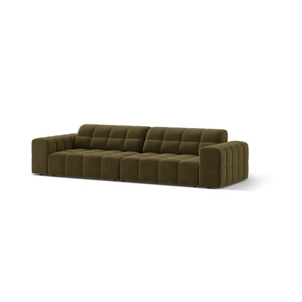 Khaki sametdiivan 252 cm Chicago - Cosmopolitan Design-image-1