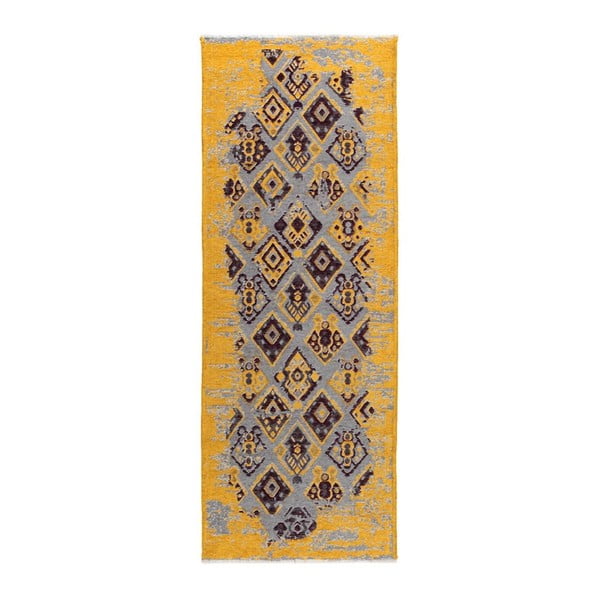 Fialovožlutý oboustranný koberec Homemania Halimod, 77 x 200 cm