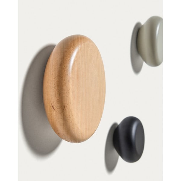 Seinale kinnitatavad puidust konksud 3tk komplektis Nadue - Kave Home-image-1