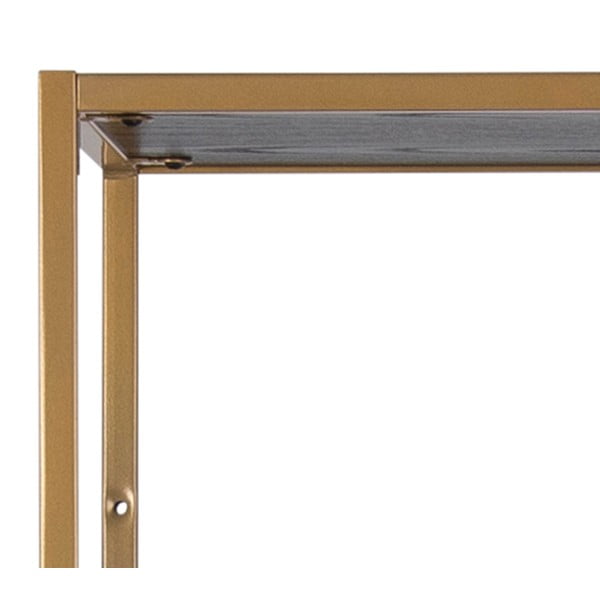 Must/kuldne raamaturiiul 77x185 cm Seaford - Actona-image-4