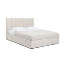 Beež polsterdatud kaheinimesevoodi koos voodipõhja ja panipaigaga 160x200cm Thessa Bold Line - Bonami Selection