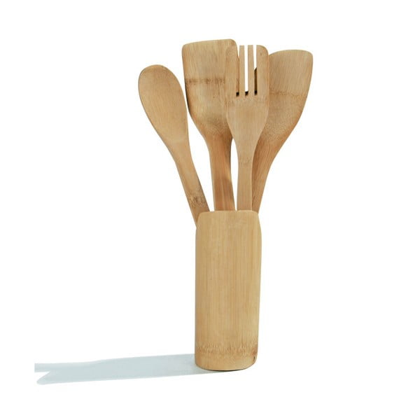 Set 4 kuchyňských bambusových nástrojů a držáku Kosova 