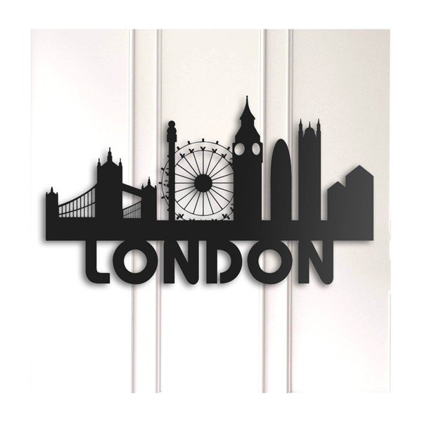 Černá nástěnná dekorace London