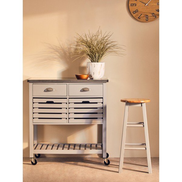 Serveerimislaud ratastel 46x86 cm Frankfurt - Premier Housewares-image-2