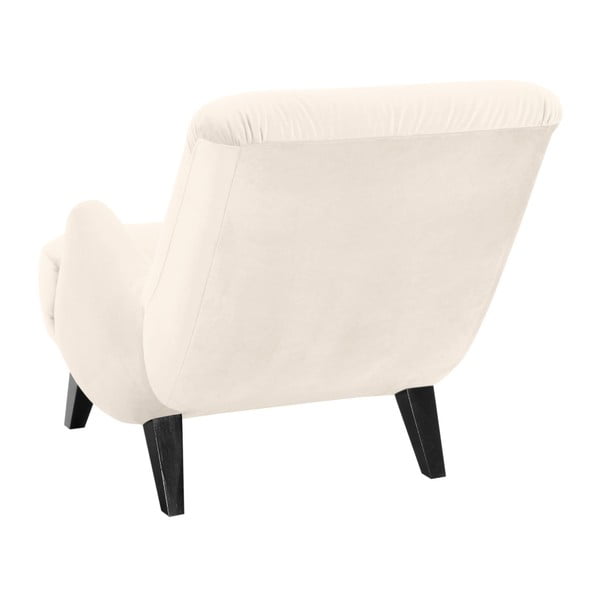 Krémové křeslo s černými nohami Max Winzer Brandford Suede-image-1