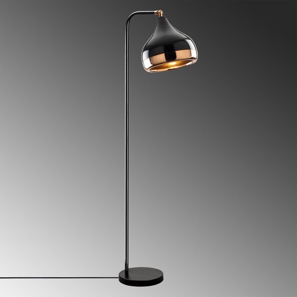 Põrandavalgusti musta-vask värvi Yildo - Opviq lights-image-1